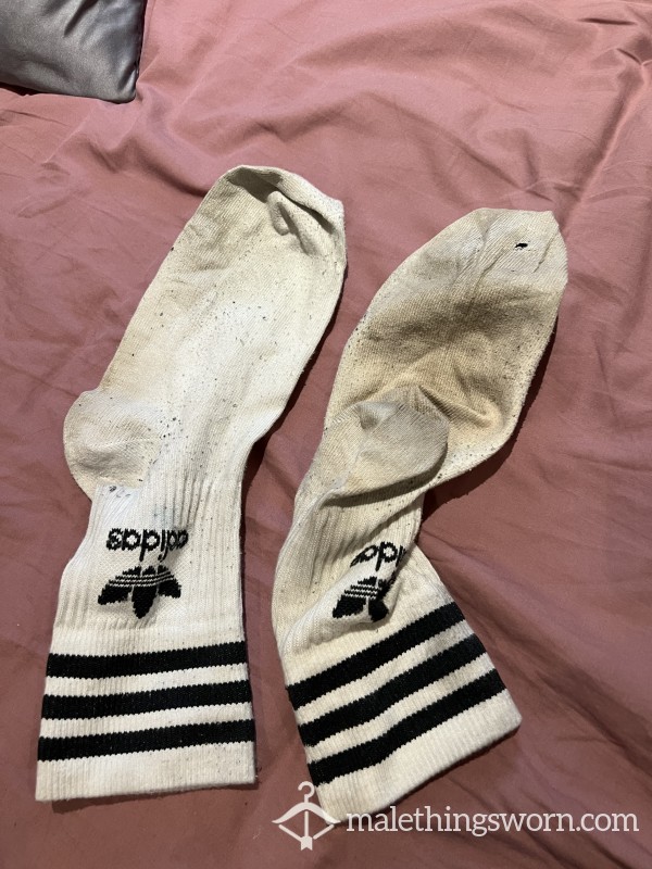 Very Worn Adidas Socks