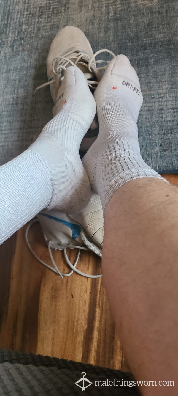 VERY Worn White Nike Athletic Socks