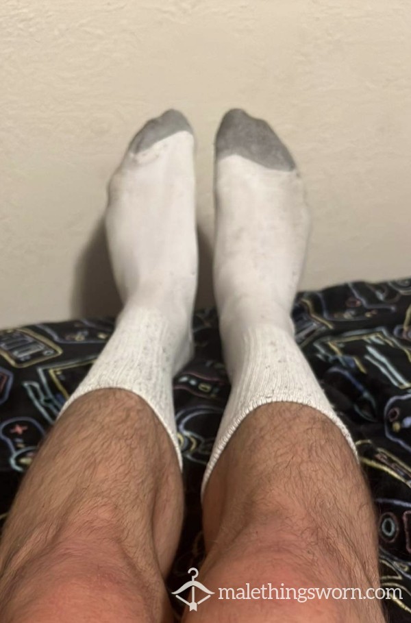 Very Worn White Sweaty Socks