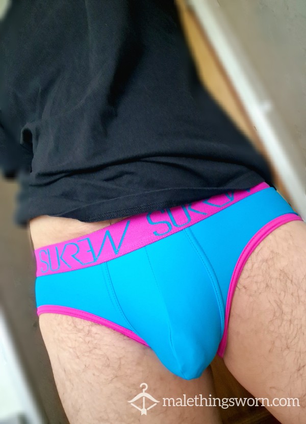 Vibrant And Silky Smooth Pink/Blue Briefs