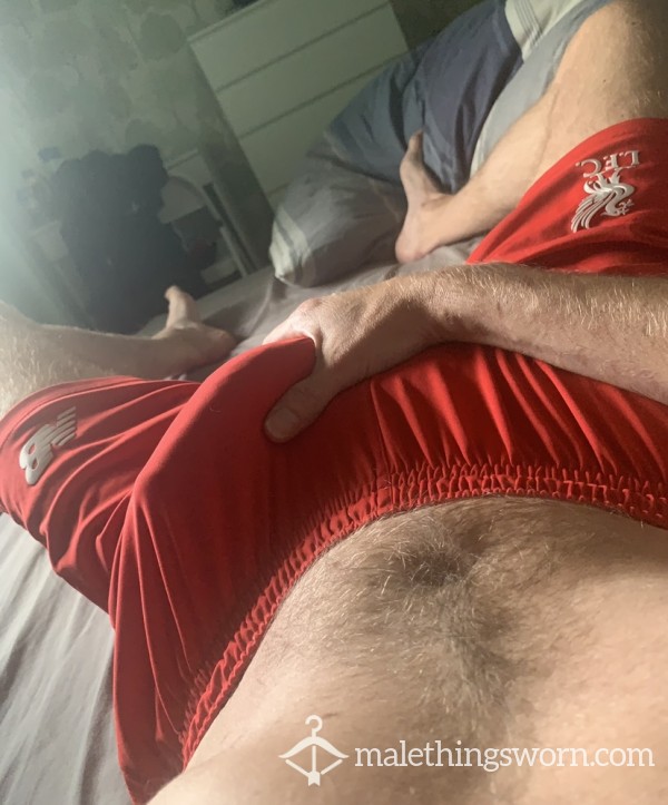 Wanking In My Mates Liverpool Shorts