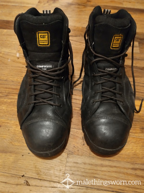 Well Used Skanky Ranked Work Boots.