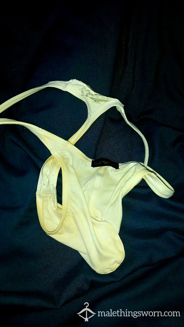 Well Used White Thong