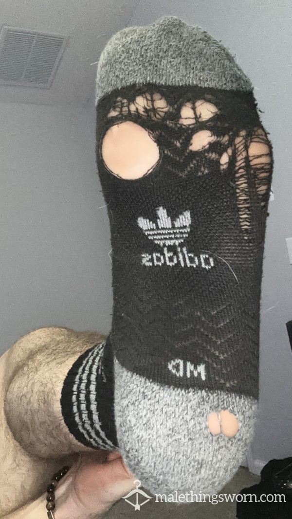 Well-Worn Black Gym Socks
