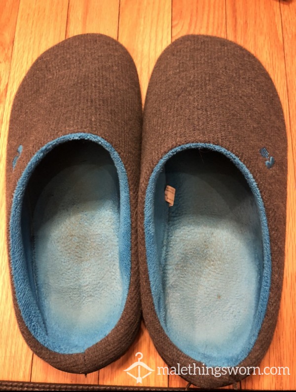Well-worn Blue Slippers