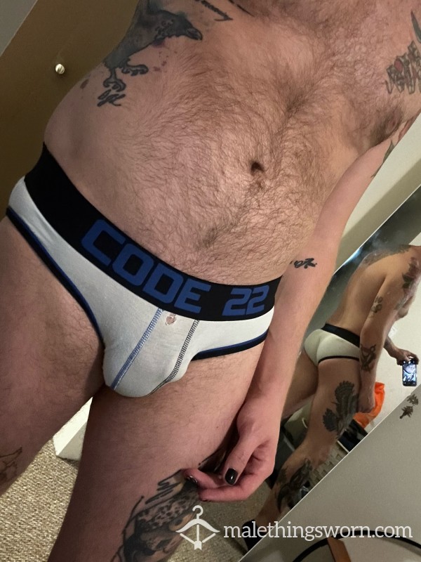 Well Worn Briefs With Hole