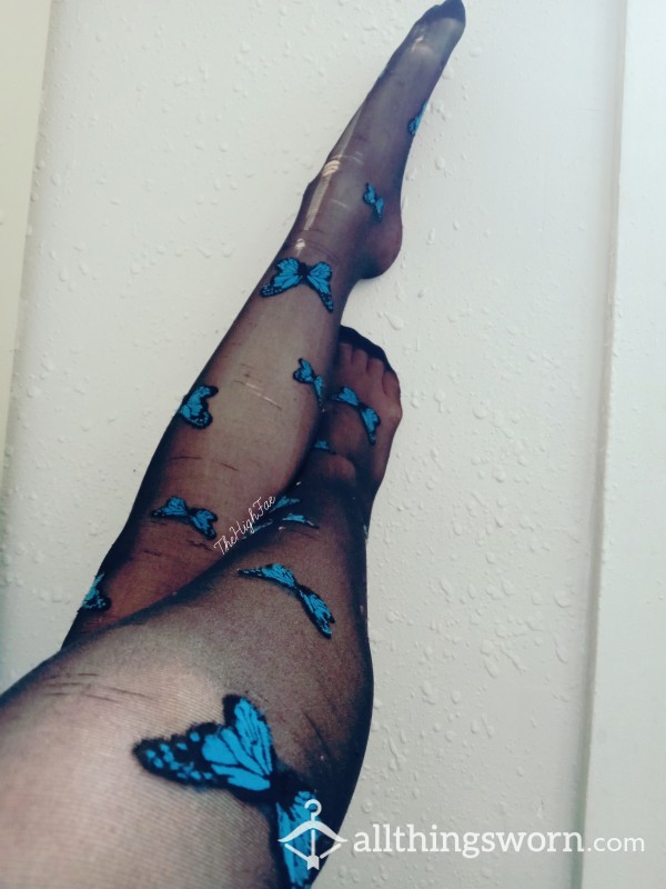 Well-Worn Butterfly Tights
