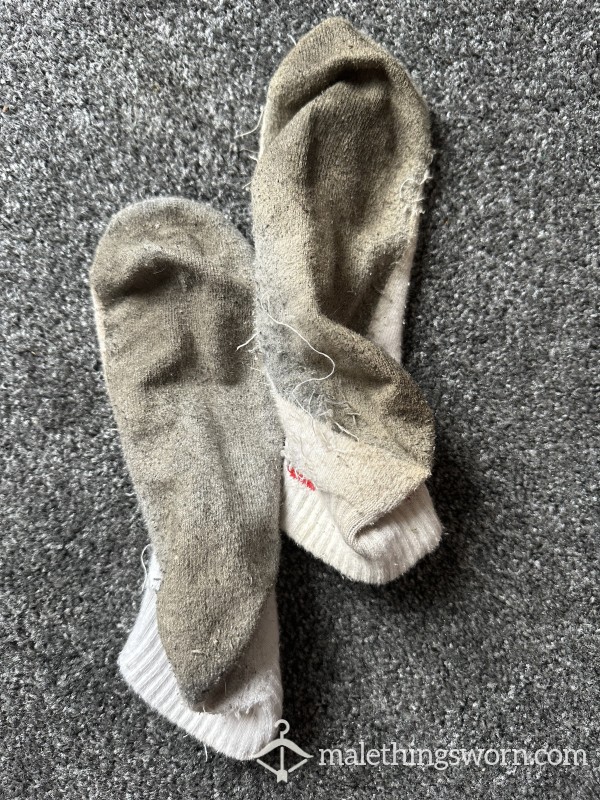 Well Worn, Heavily Stained/Discoloured, Trainer/Ankle Socks