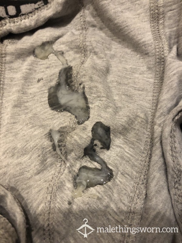 Well Worn Scally/chav Boxers With Fresh Load Of Cum Shot Into Them. Smell Sexy As F*ck!!!