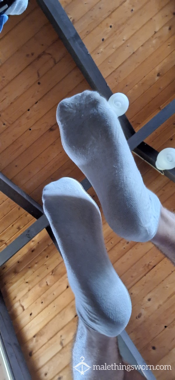 Well Worn White Trainer Socks