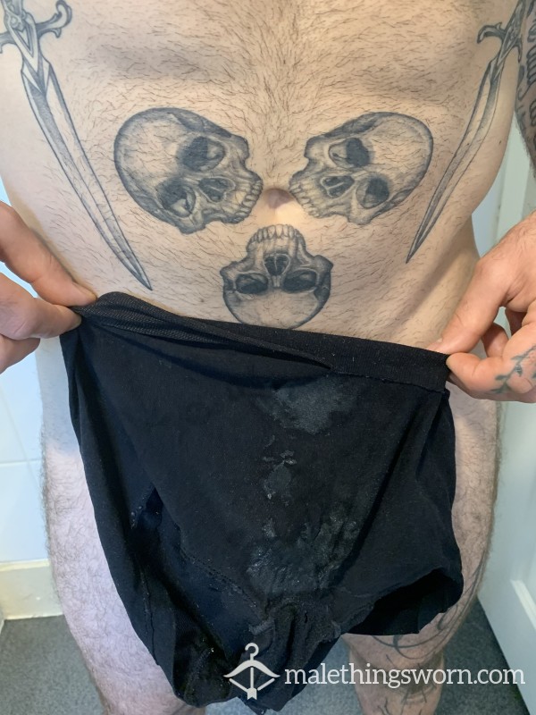 Wet, Used Underwear Covered In Cum