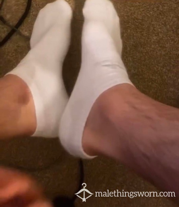 White Addidas Ankle Socks