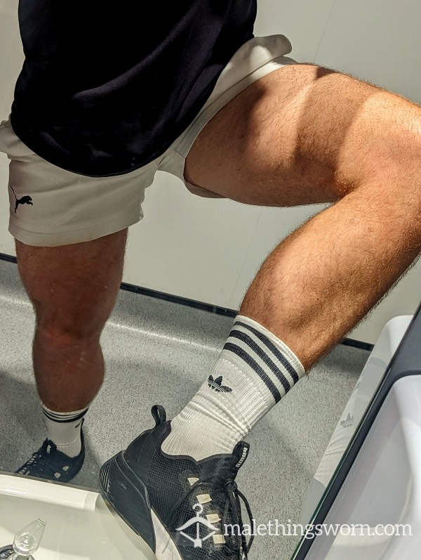 White Adidas Gym Socks - Size 13
