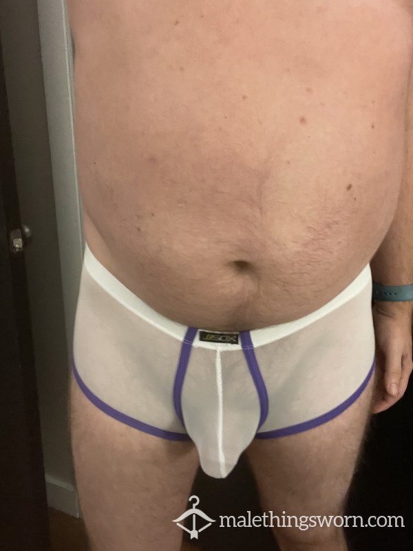 White And Purple Briefs You Can Practically See Through ;)