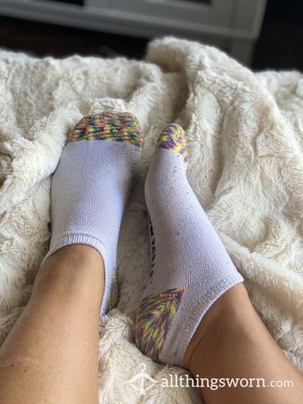 White Ankle Socks, Well-Worn