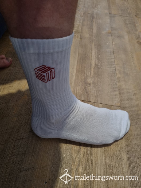 White Box Logo Socks
