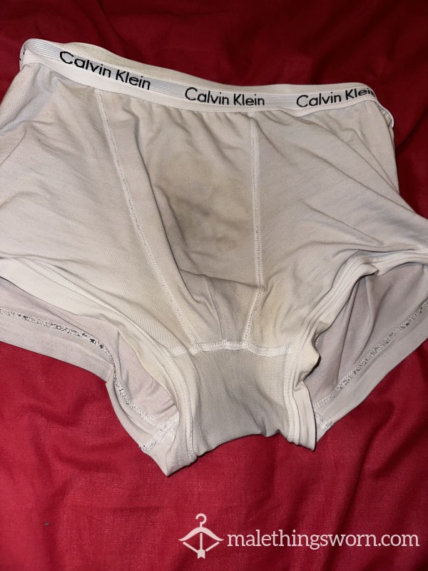 White Calvin Boxers