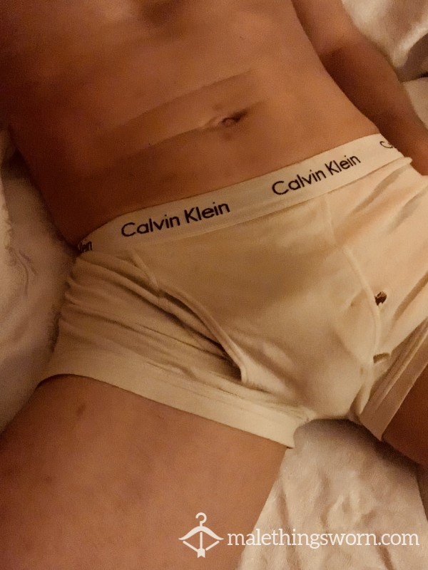White Calvin K They Were Ripped Open In The Heat Of The Moment At The Back For Quick Access 😈