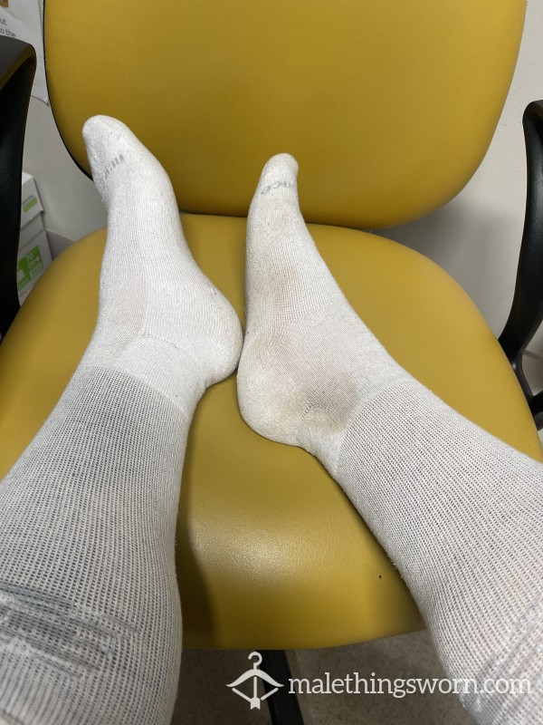White Dirty/sweaty Gym Socks