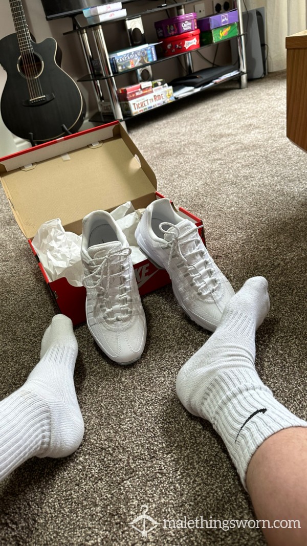 White Nike Sweaty Gym Socks