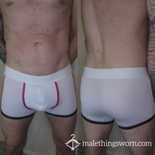 White & Red Boxer Shorts