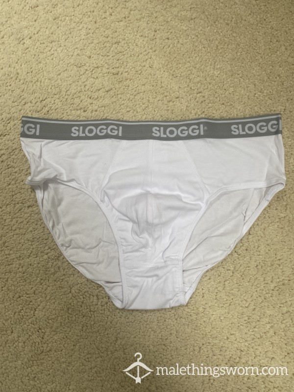 White Sloggi Briefs Fresh Off My Sexy Alpha Body 😉