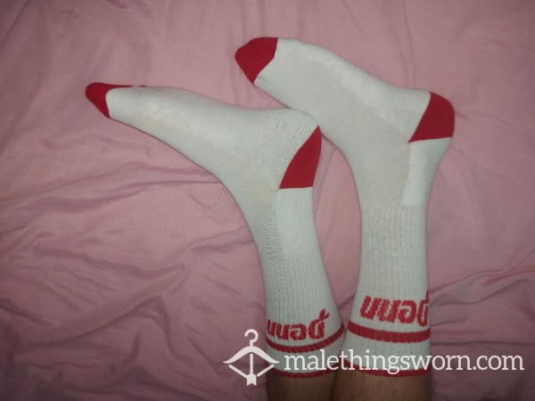White Socks Calzini Bianchi Da Uomo Lunghi Socken Chauseetes