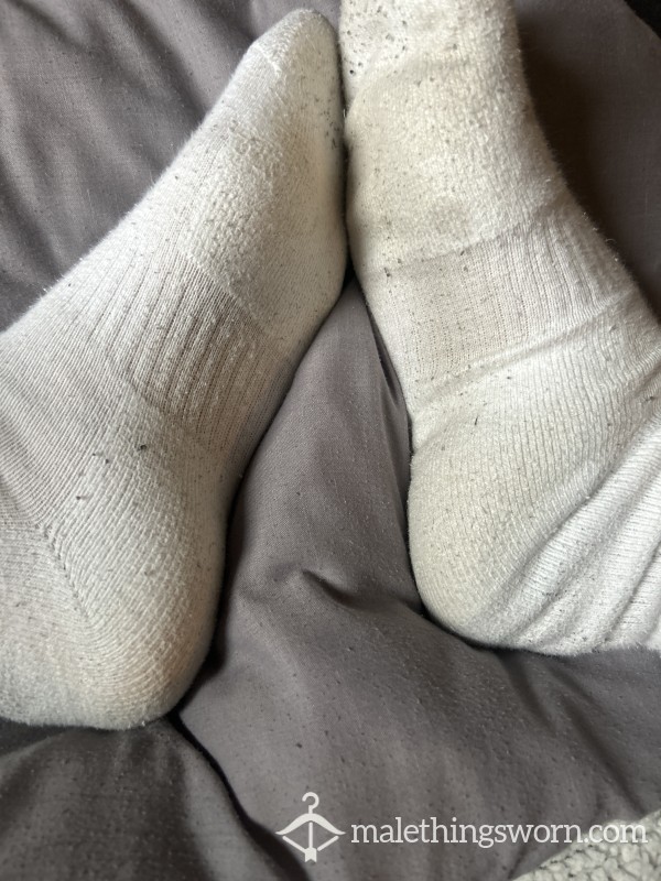 White Socks Size 10 Smelly And Sweaty