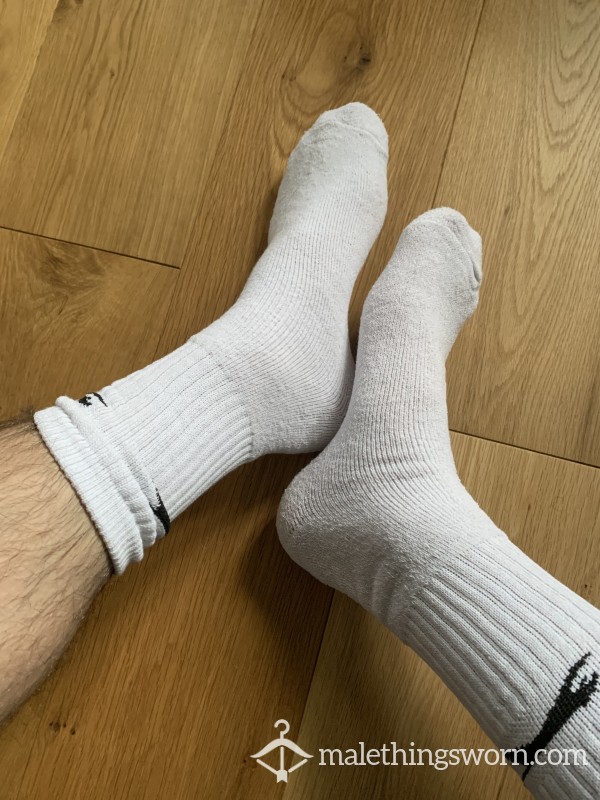 White Well-worn Sport Socks