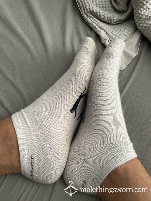 White Worn Socks