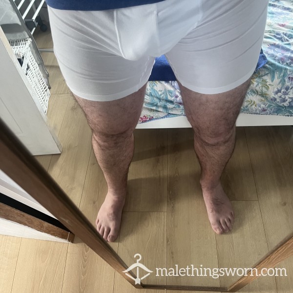 White XXL Adidas Boxers… Used In The Gym