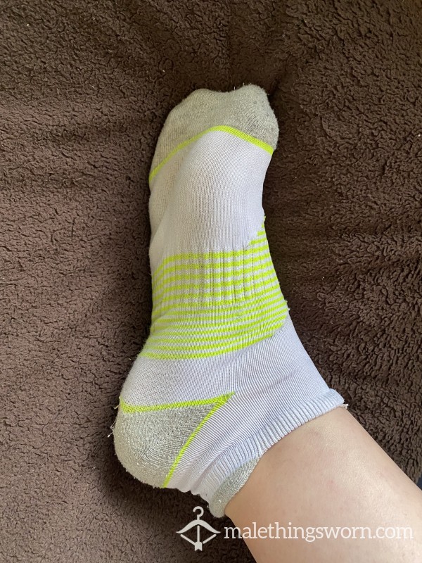 White/Yellow Ankle Socks