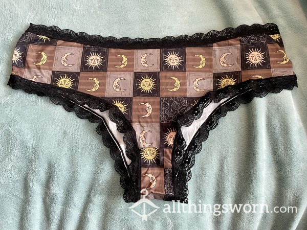Witchy Checkered Sun And Moon Thong