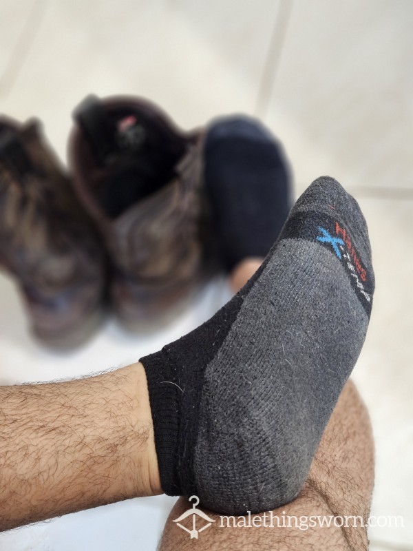 Work Boot Worn Sweaty Hanes Socks