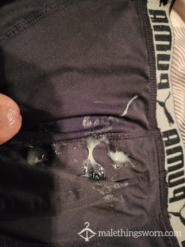 Black Pair Of Underwear Worn Several Days Now Filling It With Cum. Gonna Do 10 Loads Then It Is For Sell. Just Sold My First Pair Read My Reviews. I'm A Great Seller.
