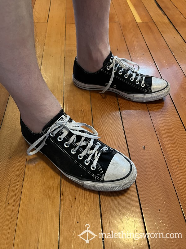 Worn Black Converse (size 10.5 US)