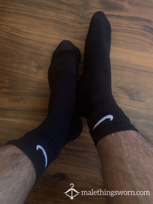 Worn Black Nike Socks