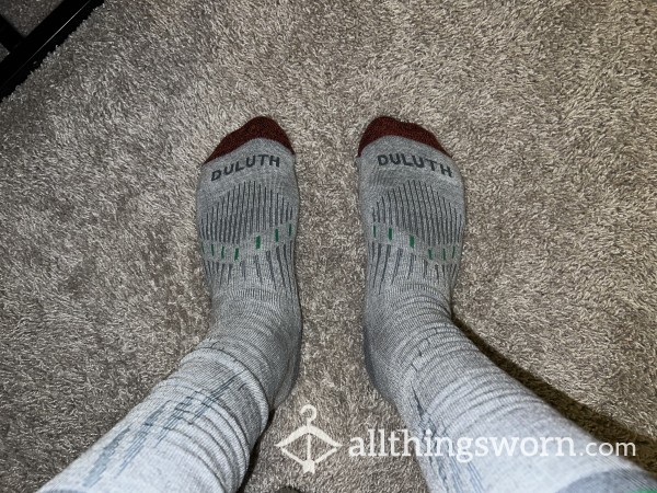 Worn Duluth Boot Socks