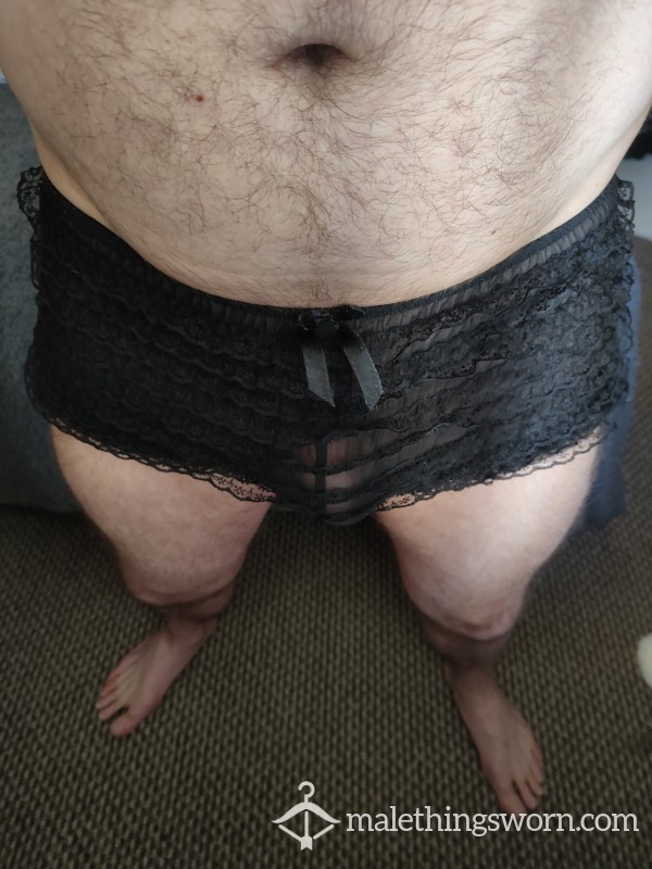 Worn Frilly Boxer Knickers 🍆😈🩲💦
