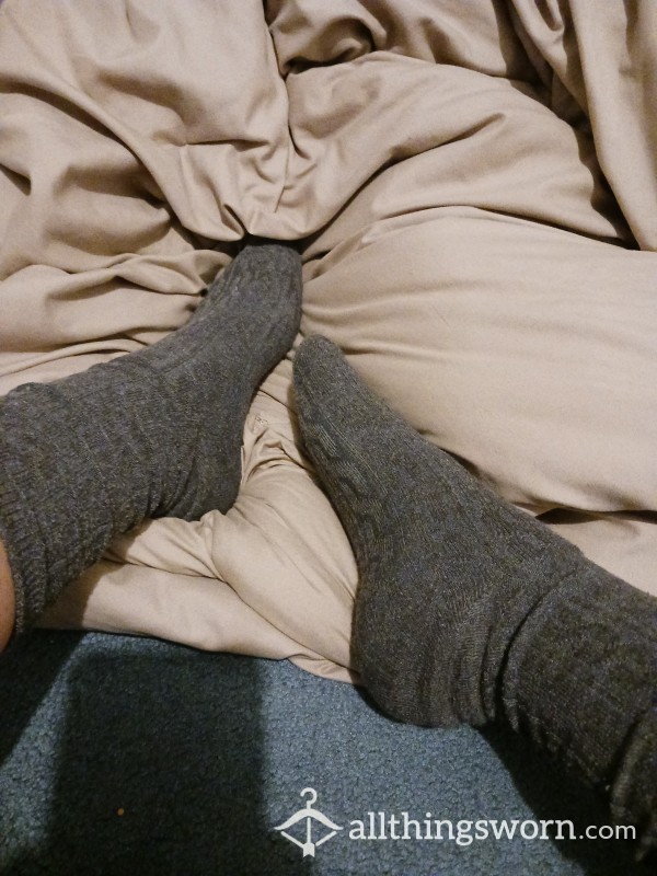 Worn Gray Socks