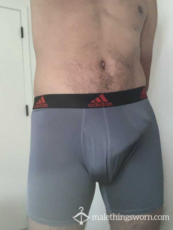 Worn Grey Adidas Compression Underwear