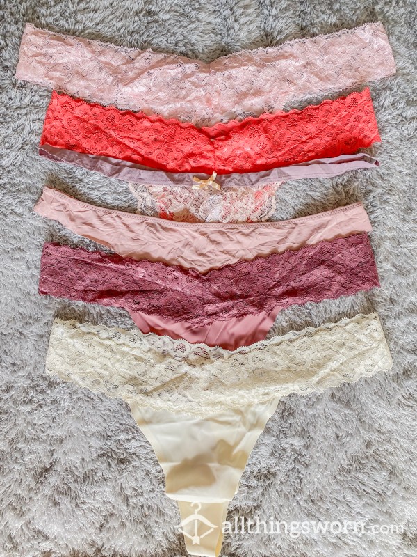 Worn Lace Thongs