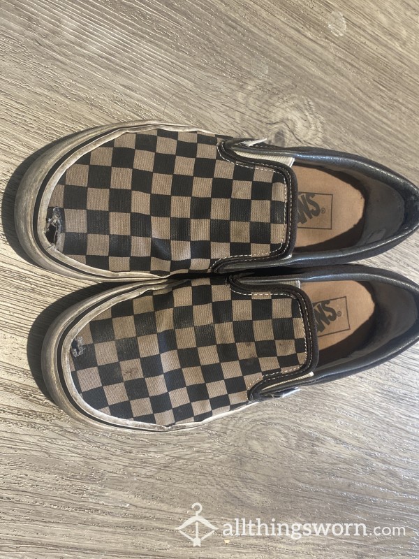 Worn Out Checkered Vans