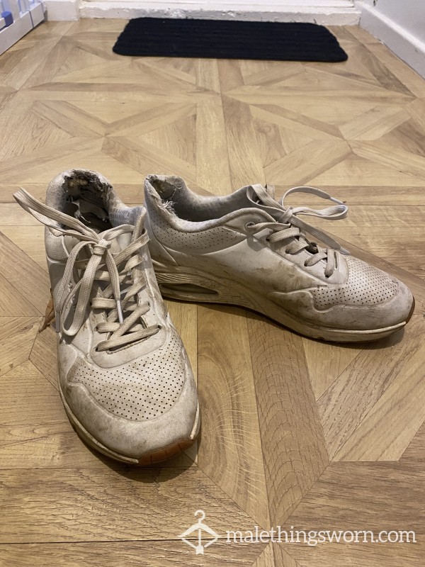 Worn Out Well Used Trainers