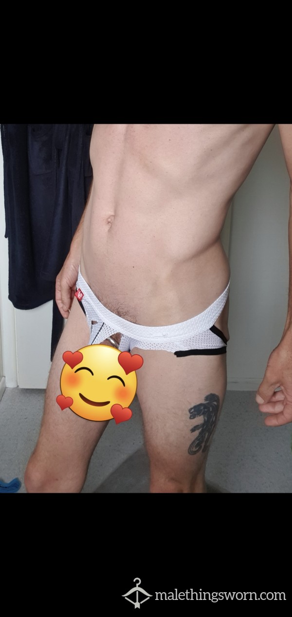 Worn Out, Well Used White Jockstrap