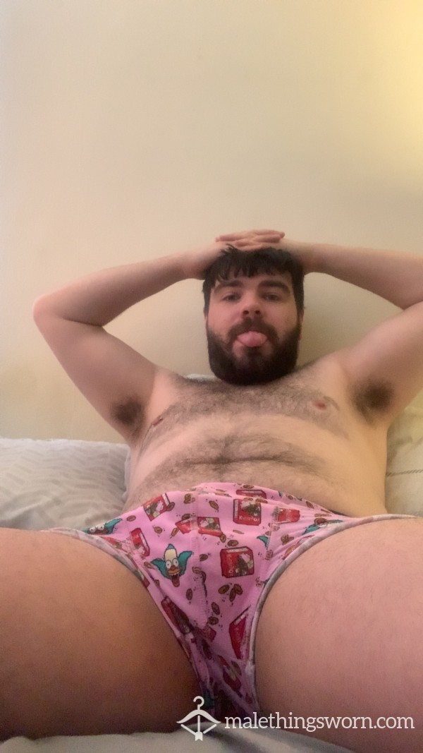 Worn Pink Simpsons Underwear