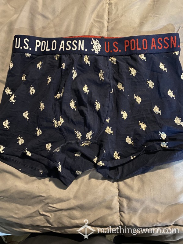 Worn US Polo Boxer Briefs Blue
