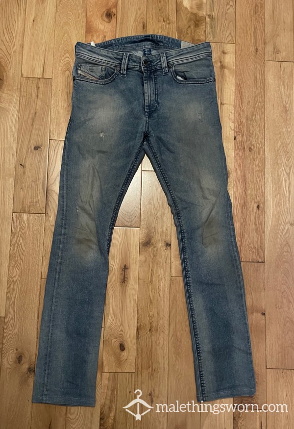 Worn & Used Diesel Skinny Jeans With Crotch Hole - Ready To Be Torn Apart photo