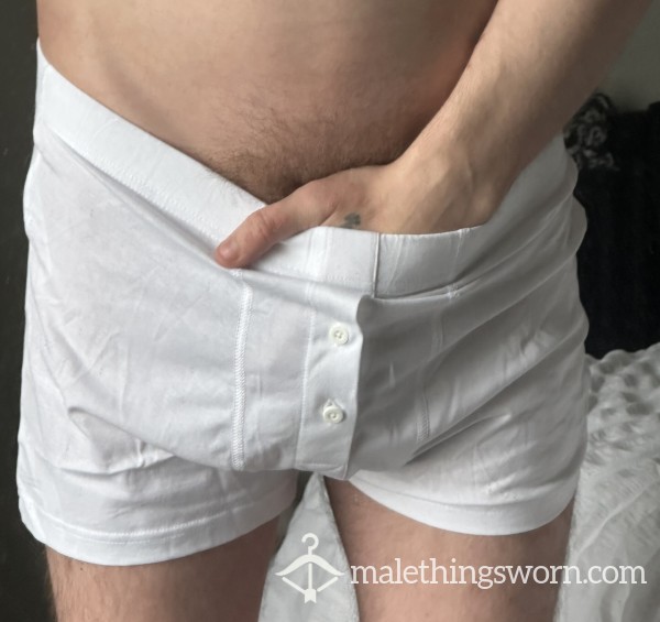 Worn White Boxer Trunks/Shorts