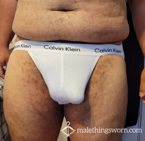 Worn White Calvin Klein Jockstrap